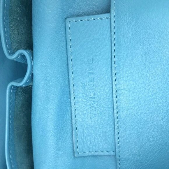BALENCIAGA Papier Leather Tote Bag Blue/8BG0755 - Picture 11 of 12
